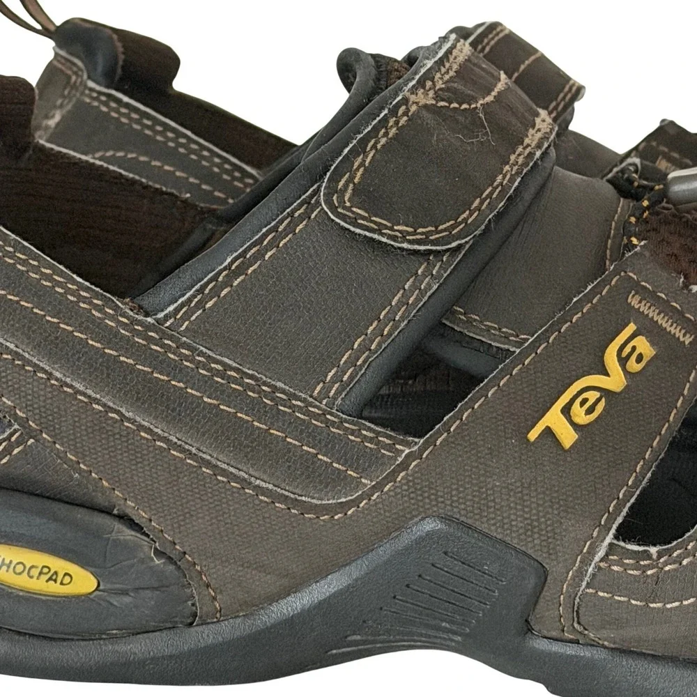 Teva Omnium Men's Brown Closed Toe Hiking Water Sandals ShocPad 1001116 Size 11‎